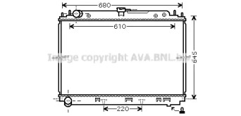 AVA QUALITY COOLING dna2296 -  Радиатор, охлаждение двигателя
